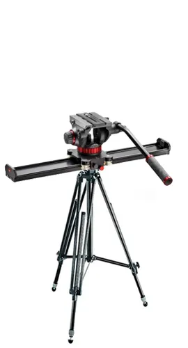 Slider Manfrotto + Cabezal Manfrotto 502 + Tripie Manfrotto 028B (sin cabezal).