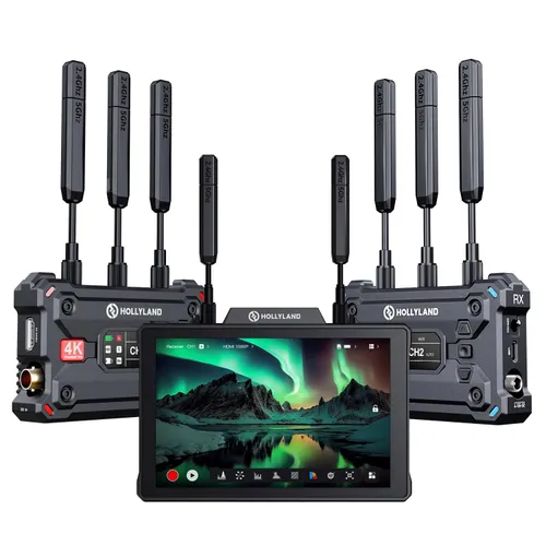 Kit Hollyland pyro monitor + transmisor y receptor