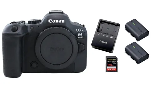 Kit Cámara Canon EOS R6 mark II (Montura RF), baterías, cargador y SD