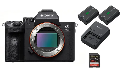 Kit de Cámara Sony A7III con baterías, cargador y SD