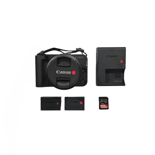 Kit Cámara Canon EOS R50V + Lente RF-s 14-30mm F4-6.3 (Montura RF), baterías, cargador y SD