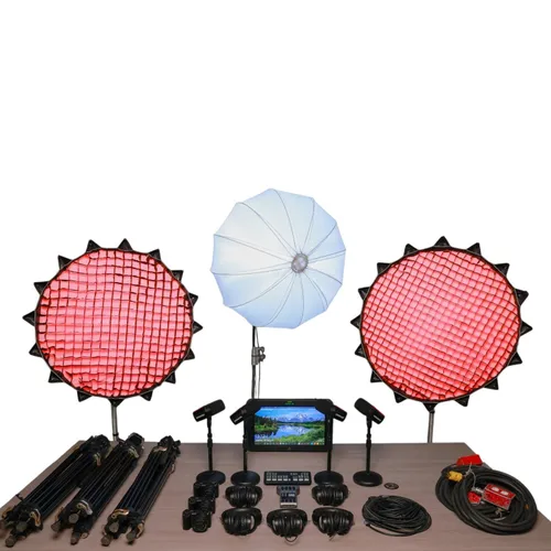 Kit Pro Video Podcast con ( 3 Cámaras ZV-E10 II, 4 microfonos, 1 grabadora, 1 switcher, 1 monitor, 5 audifonos y 3 lamparas)