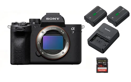 Kit de Cámara Sony A7IV con baterías, cargador y SD