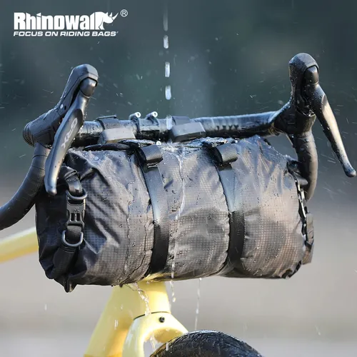 Sacoche de guidon de vélo 12L étanche avec supports de fixation pour vélo, gravel et VTT "Rhinowalk - RK9400"