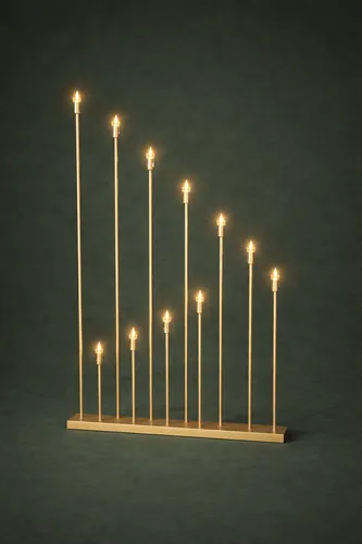 Gold Linear Candelabra Stand