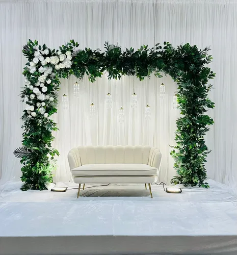 Lush Greenery Arch Stage Decor