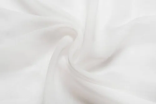 Ivory chiffon drapes