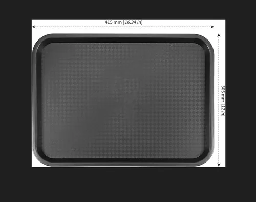 Black Rectangular Food Serving Tray
