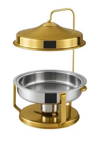 Gold Round Chafing Dish – 9L