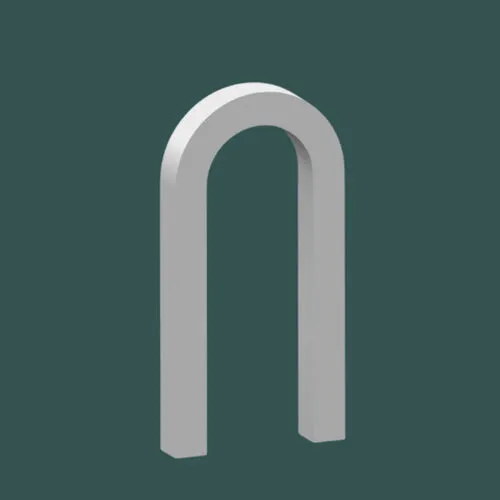 White 3D U-Shaped Arch Frame 12FT