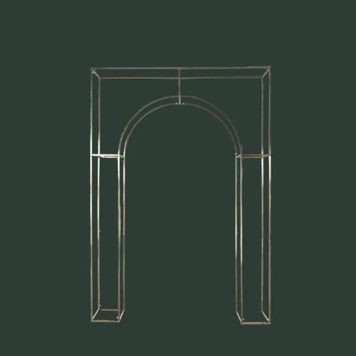 Gold Geometric U-Shaped Arch Frame – 7 FT