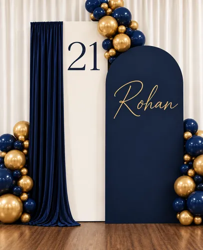 Double Arch & Draped Backdrop Package