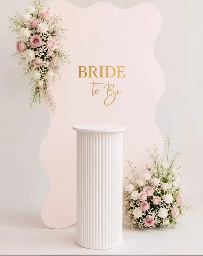 Blush Pink Wavy Arch Backdrop