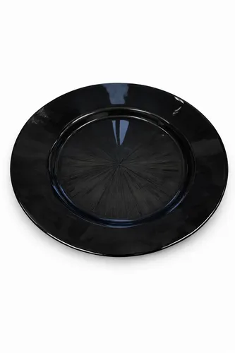 Black Glass Charger Plate
