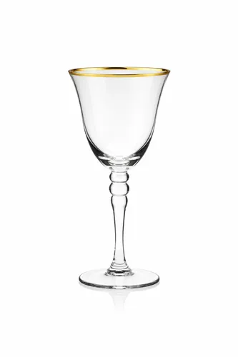Crystal Gold Rimmed Red Wine Glass