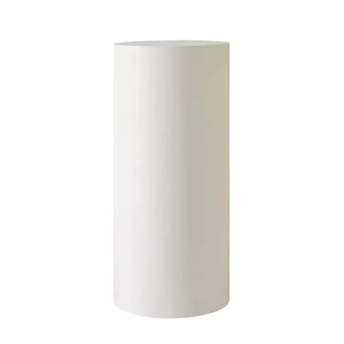 White Cylinder Plinth – 30″ Height