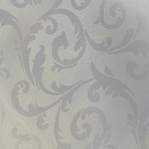 Classic Damask Jacquard Tablecloth – Ivory Round