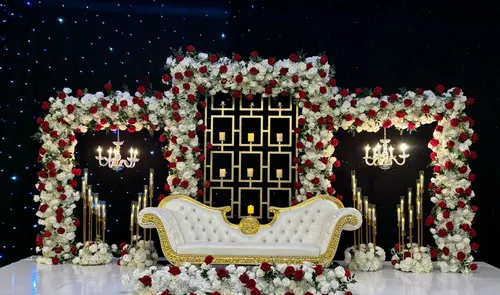Triple Arch Stage with Candle Wall