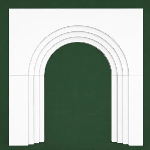 Rectangular White Layered Arch