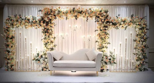 Triple Arch Floral Stage