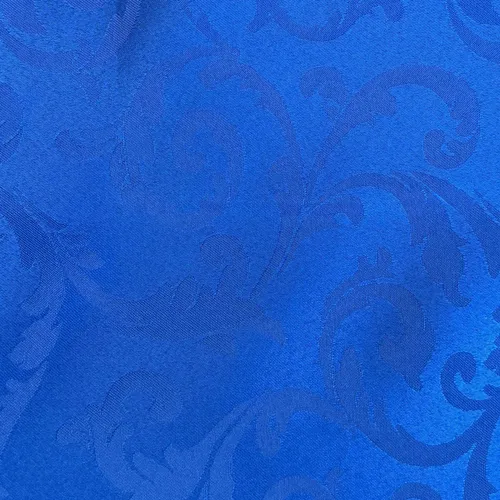 Classic Damask Jacquard Tablecloth – Royal Blue Round