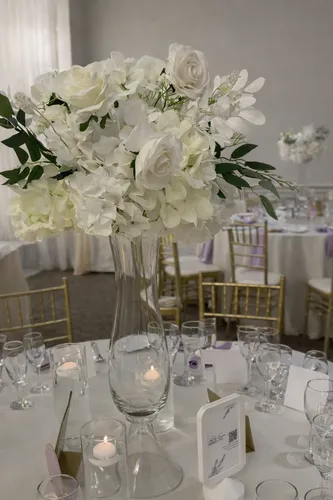Floral Glass Vase Centerpiece