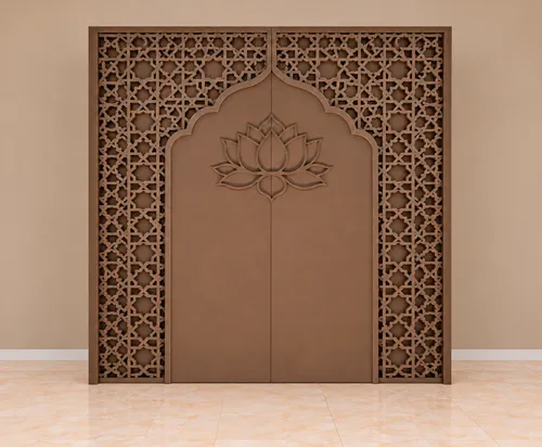 Lotus Lattice Backdrop – 8 × 8 ft