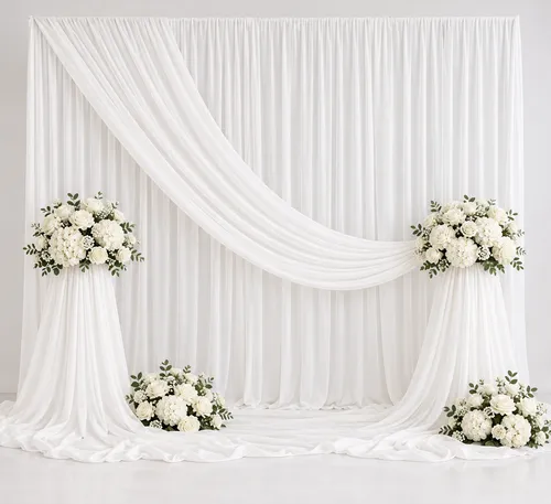 Velvet Drape & Floral Photo Booth