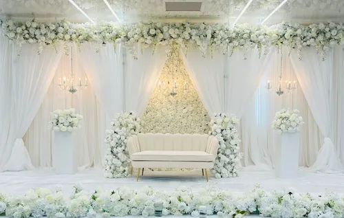 Flower Wall Triple Arch Set
