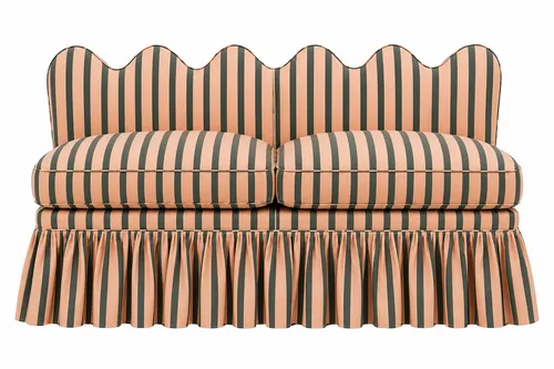 Marseille Sofa Peach and Green
