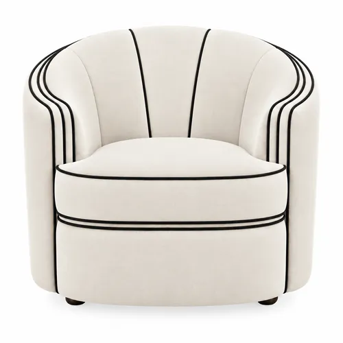 Park Avenue Chair White with Black Trim