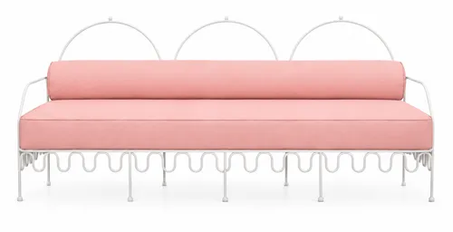 Cannes Sofa Pink (Cream Frame)