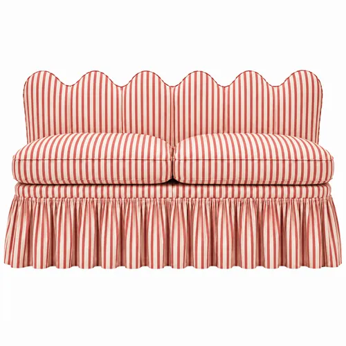 Marseille Sofa with Red Stripes 