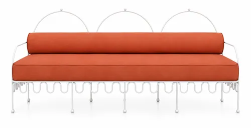 Cannes Sofa Terracotta (Cream Frame)