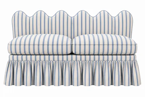 Marseille Sofa with Blue Stripes 