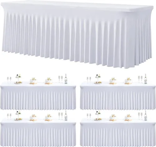 8' Rectangle Spandex Wavy Table Cover