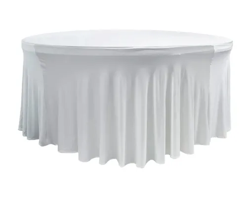 120" Spandex Wavy Table Cover rental in Kansas City