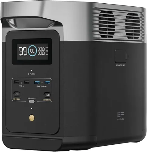 EcoFlow DELTA 2 Battery Power Station w/ AC, Car Charger + DC Cable 1024Wh