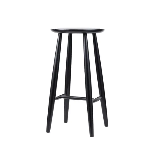 Wooden Stool  (Black) 65cm