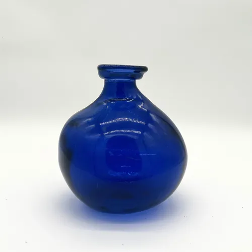 Cobalt Round Glass Vase