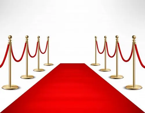 Red Carpet with Gold Stanchions