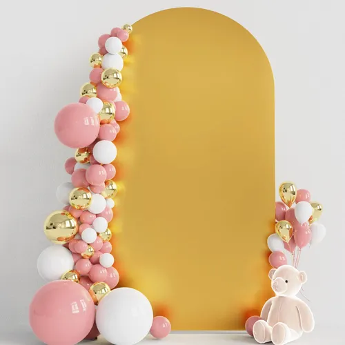 Arch Cover 7.2FT Spandex Fitted Wedding Arch Stand Gold