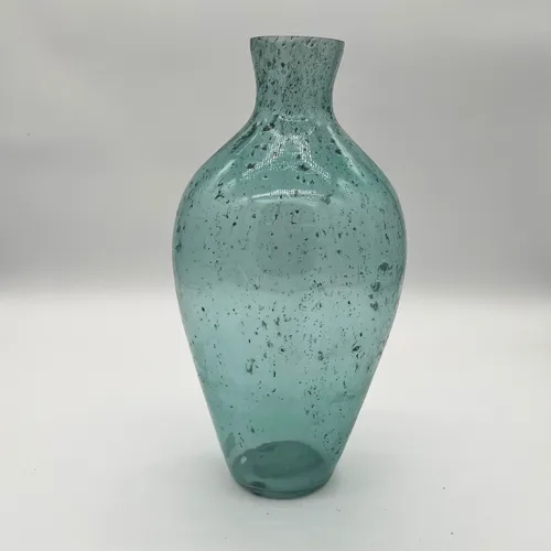 Vintage Bubble Glass Bottle Vase