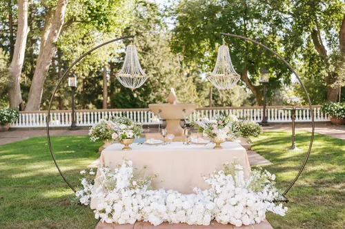 Empire Chandelier with Arch Stand