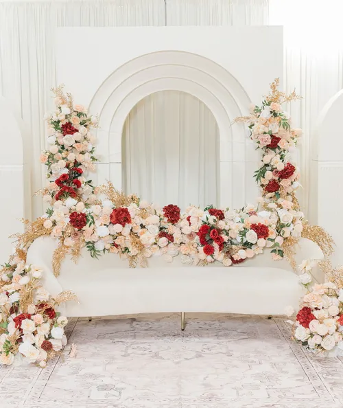 3D Square Top Arch Backdrop 