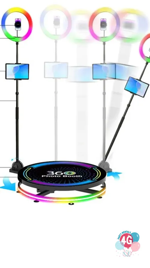 360 Photo Booth Video Rotating Spin Platform