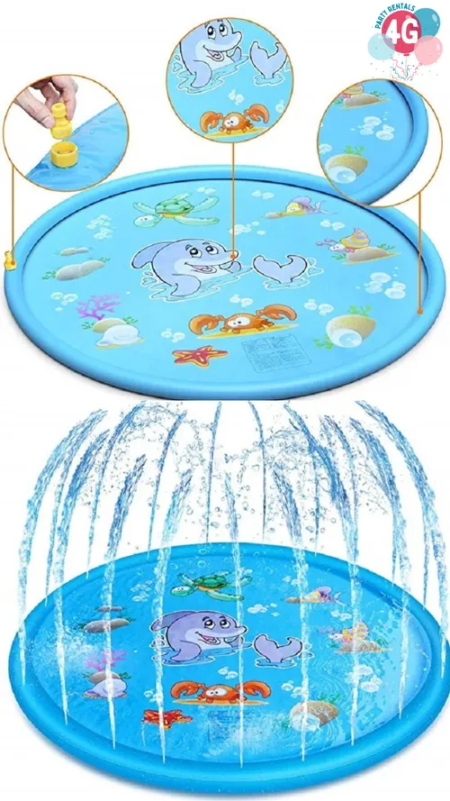 Children Play Water Spray Pad Outdoor Game