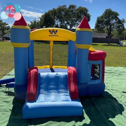Bounce House Castle with Basketball Hoop 