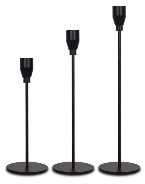 Black Tapered Candle Sticks