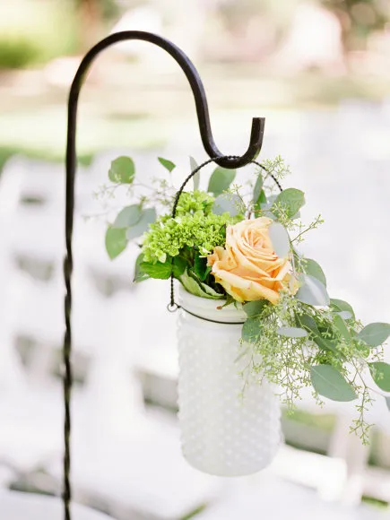 Hobnail Milk Glass Vase